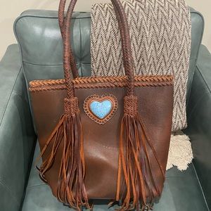 American Darling ALL Leather Bag with Fringe